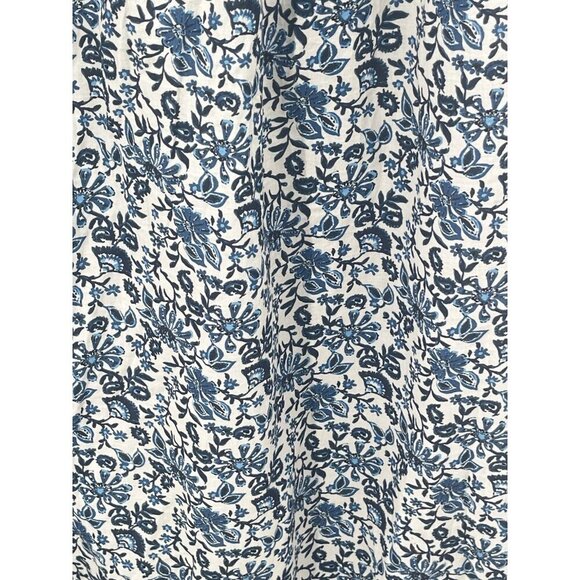 Zara Blue Floral Off Shoulder Maxi Dress Cottagecore Sz XL Smocked Coastal Chic - Picture 3 of 6